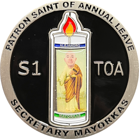 LL-001 Secretary Mayorkas Patron Saint CBP HSI CIS FEMA ICE Border Patrol Challenge Coin