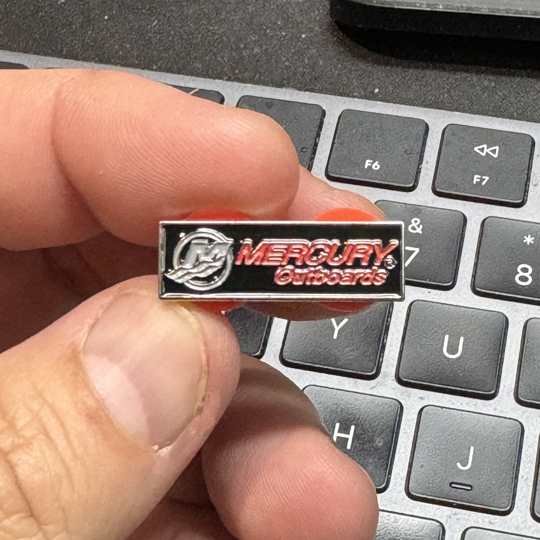 PBX-012-H small one inch hat or label pin for Mercury Outboard Boat Engine Owners