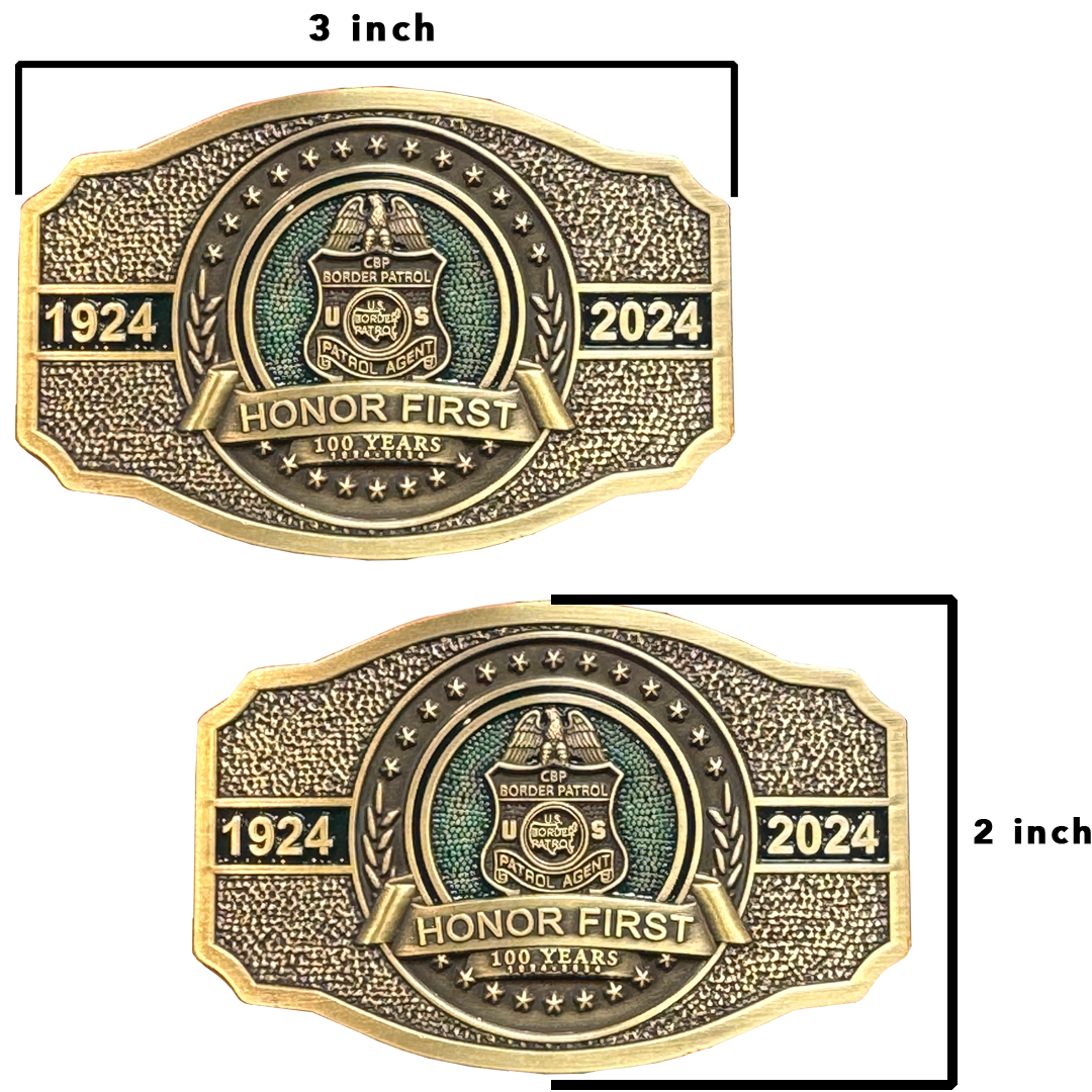 BL3-023 Border Patrol Agent 100th Anniversary Centennial Belt Buckle BPA Border Patrol Agent