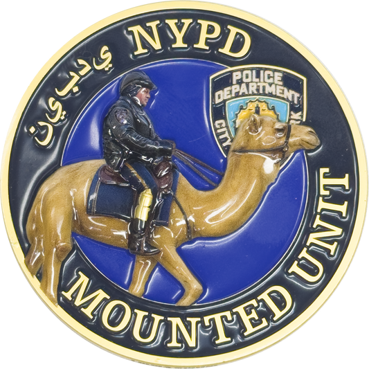 EL15-19 Mounted Patrol Challenge Coin for NYPD Mayor Zohran Mamdami NYC Police