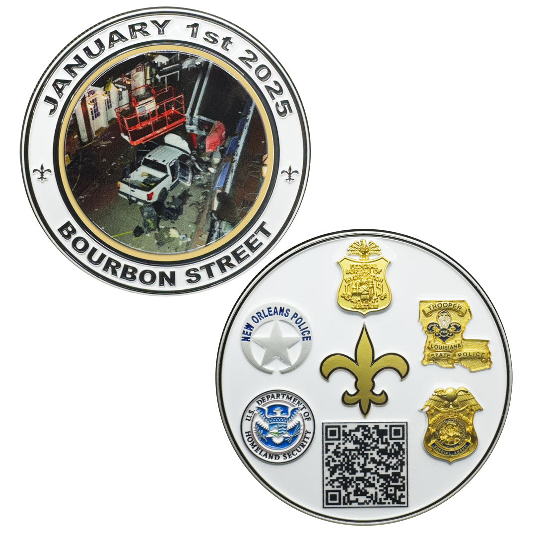 EL17-10 FBI New Orleans Police Department Louisiana State Trooper Challenge Coin NOLA NOPD Army CID HSI
