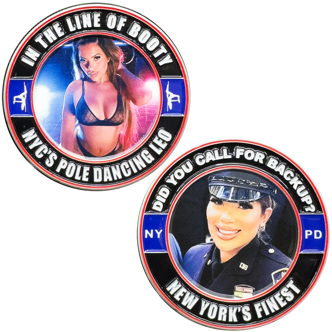 EL16-12 Challenge Coin for NYPD Music Video Stripper In The Line of Booty New York City Police