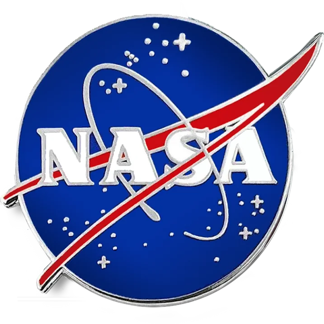 CC-008 NASA Pin with dual pin posts and deluxe pin clasps