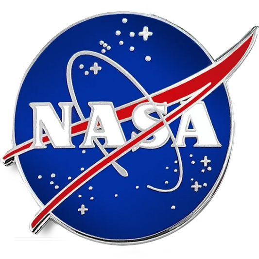 CC-008 NASA Pin with dual pin posts and deluxe pin clasps