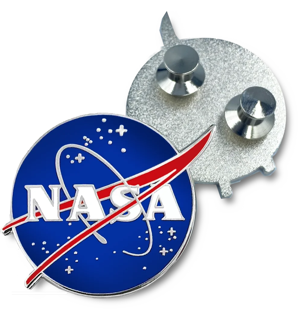 CC-008 NASA Pin with dual pin posts and deluxe pin clasps