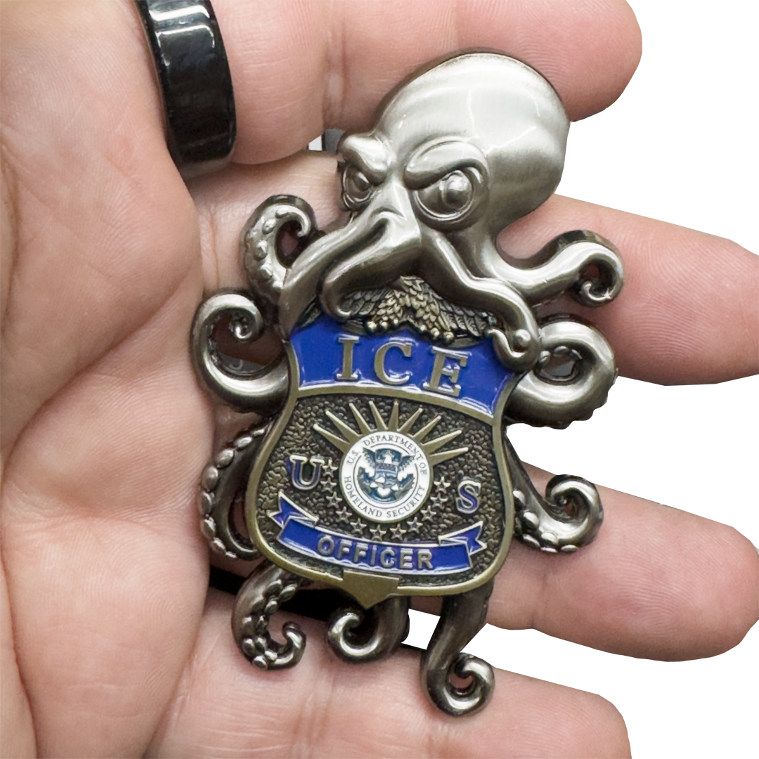 EL19-1 ICE Challenge Coin ERO DRO HSI Agent Octopus Alligator Alcatraz