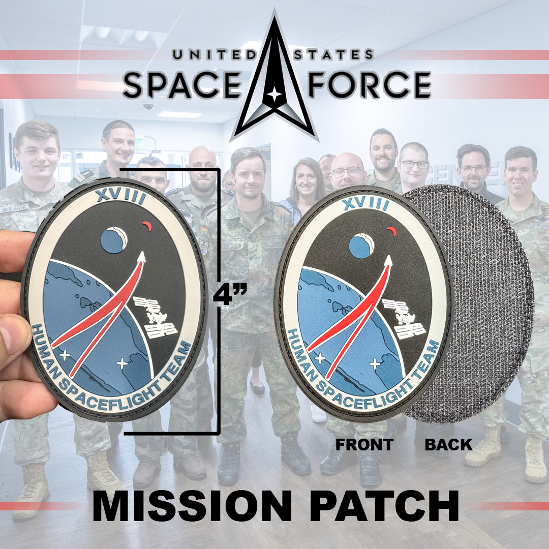 EL1-024 4" USAF Space Force Air Force Human Spaceflight Team XVIII Mission Patch Vandenberg Space Force Base
