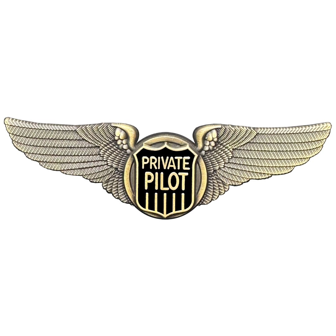 BL7-5 Private Pilot Wings pin Full size standard 3 inch great for Executive Jet Crew