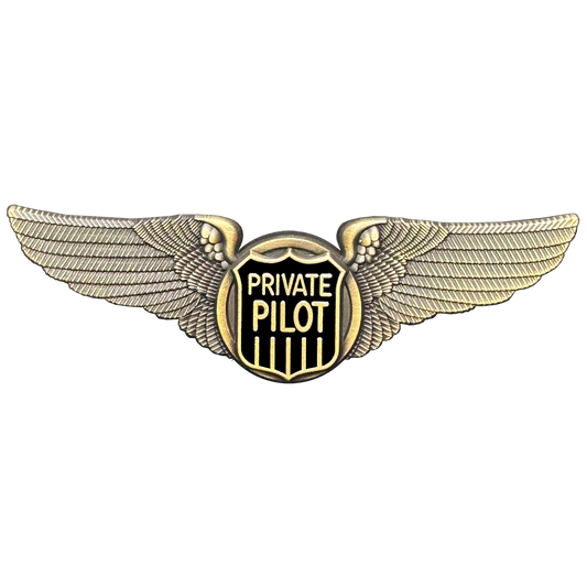 BL7-5 Private Pilot Wings pin Full size standard 3 inch great for Executive Jet Crew