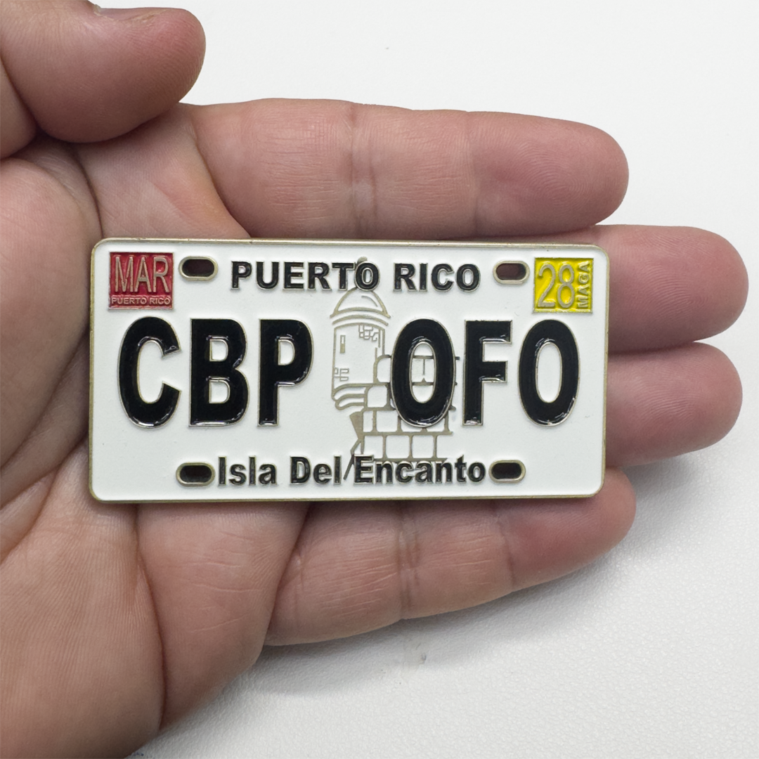 H-005 Puerto Rico License Plate Challenge Coin san juan CBP Officer Police