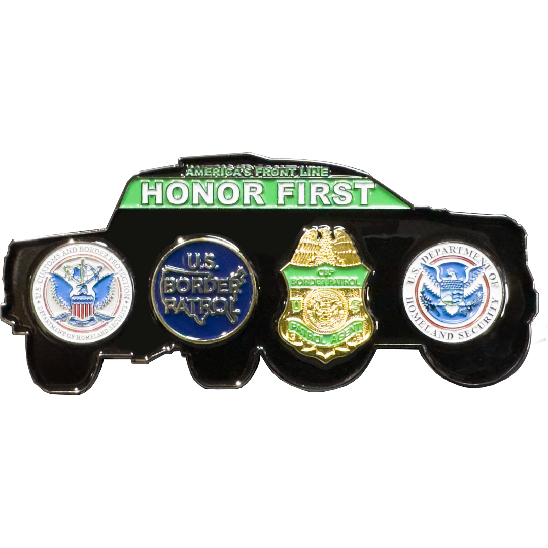 BL17-020 CBP Border Patrol Pickup Truck Police Challenge Coin FJB 2024