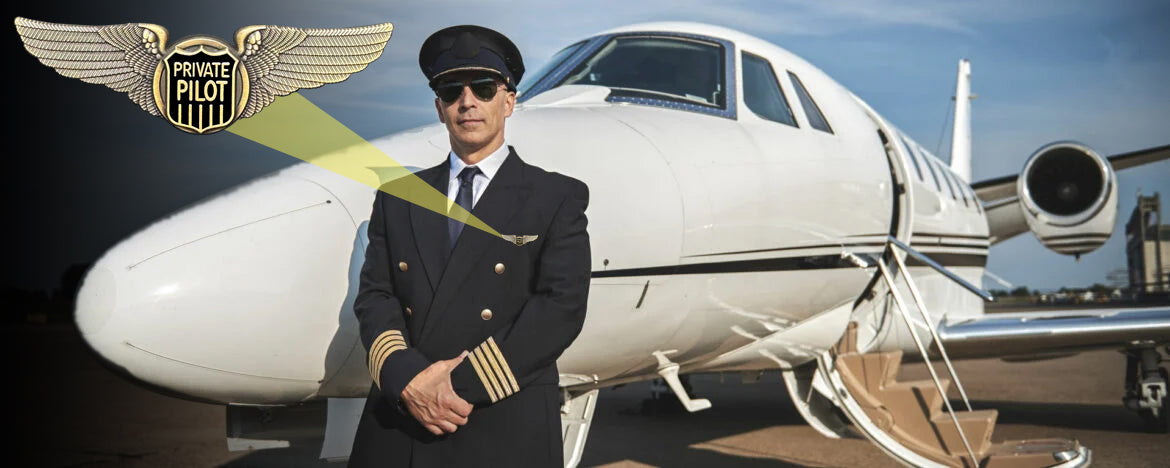 BL7-5 Private Pilot Wings pin Full size standard 3 inch great for Executive Jet Crew