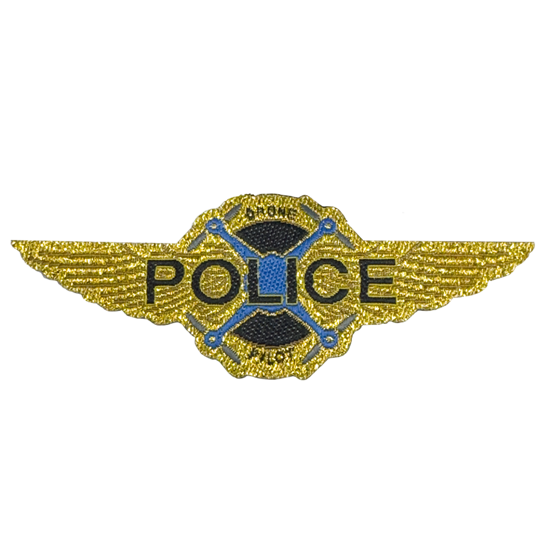 PBX-14-5 Police Drone Pilot uniform patch UAS FAA Commercial Wings pin alternative