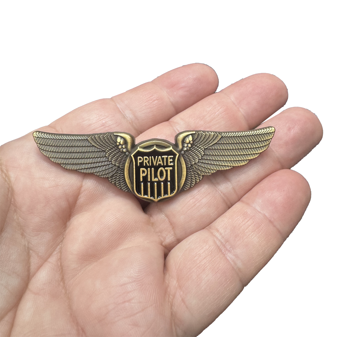 BL7-5 Private Pilot Wings pin Full size standard 3 inch great for Executive Jet Crew