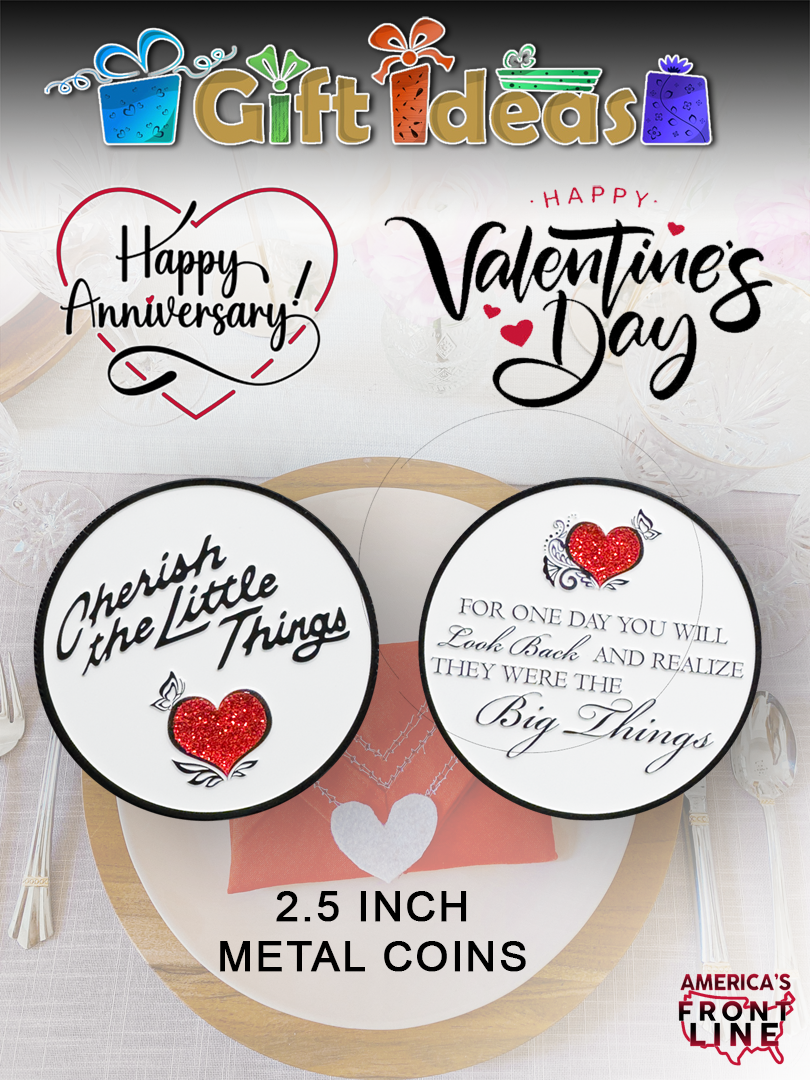 BL18-018 Cherish The Little Things LOVE Challenge Coin Medallion Valentines Day Happy Anniversary Gift