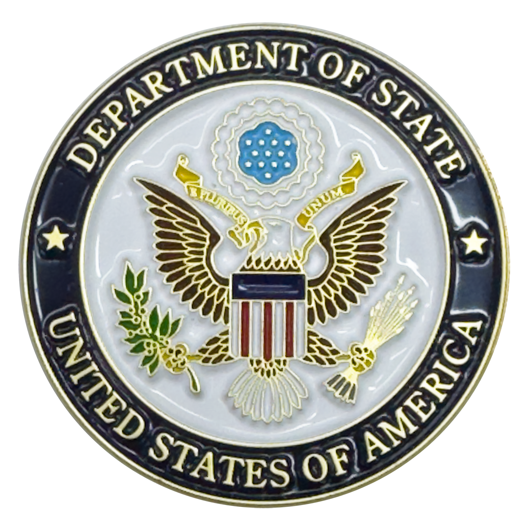 EL14-21 Department of State Pin DOS Dept of State Label pin