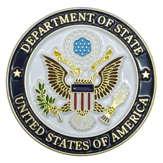 EL14-21 Department of State Pin DOS Dept of State Label pin