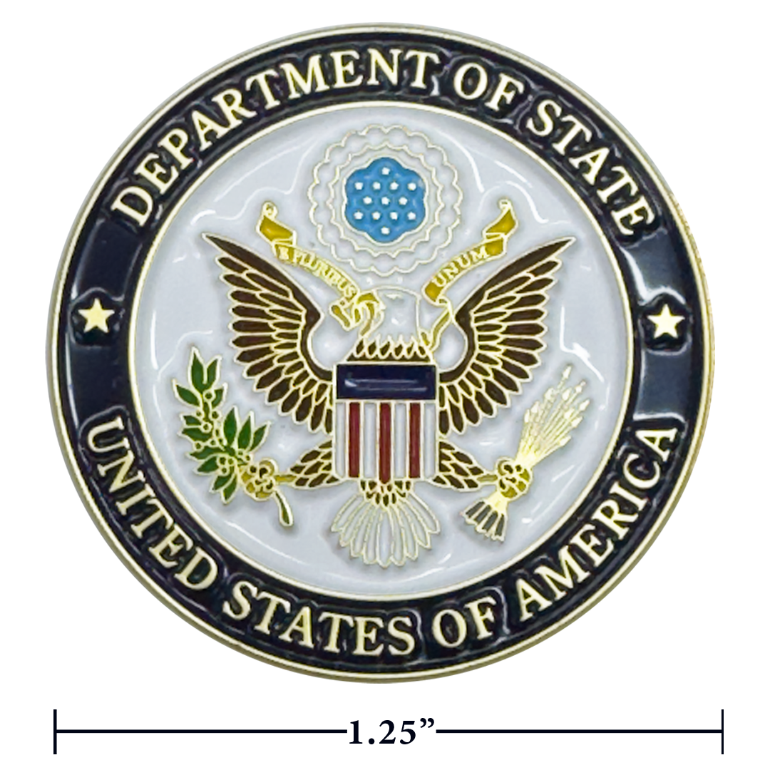 EL14-21 Department of State Pin DOS Dept of State Label pin