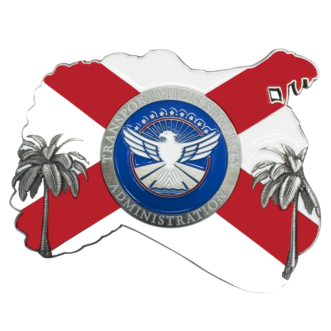 EL16-16 TSA Transportation Security Officer Challenge Coin Alligator Gator