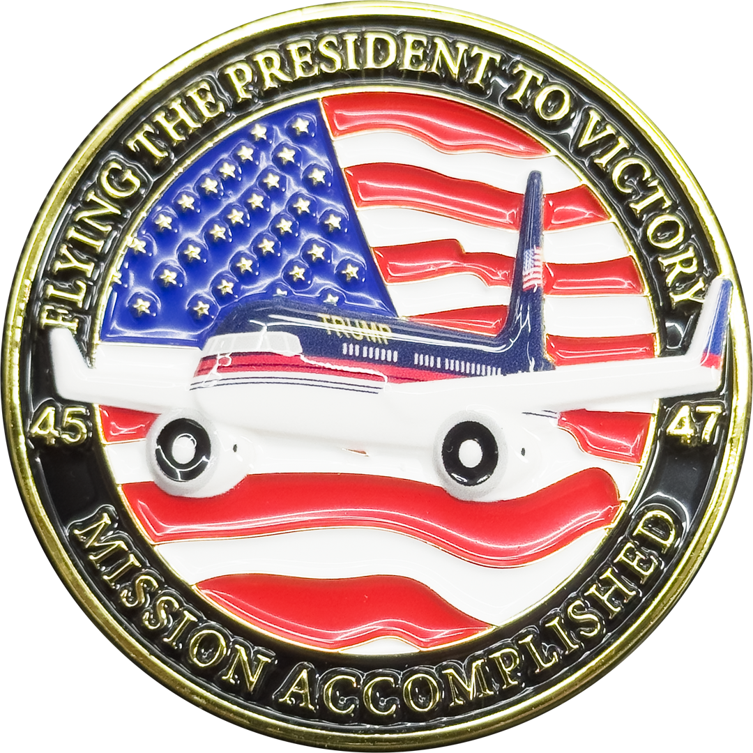 EL17-14 President Donald Trump First Family Challenge Coin Trump Force One