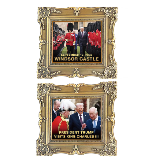 BL17-6 Presidential King Charles Visit 2025 Donald J. Trump Challenge Coin President 47