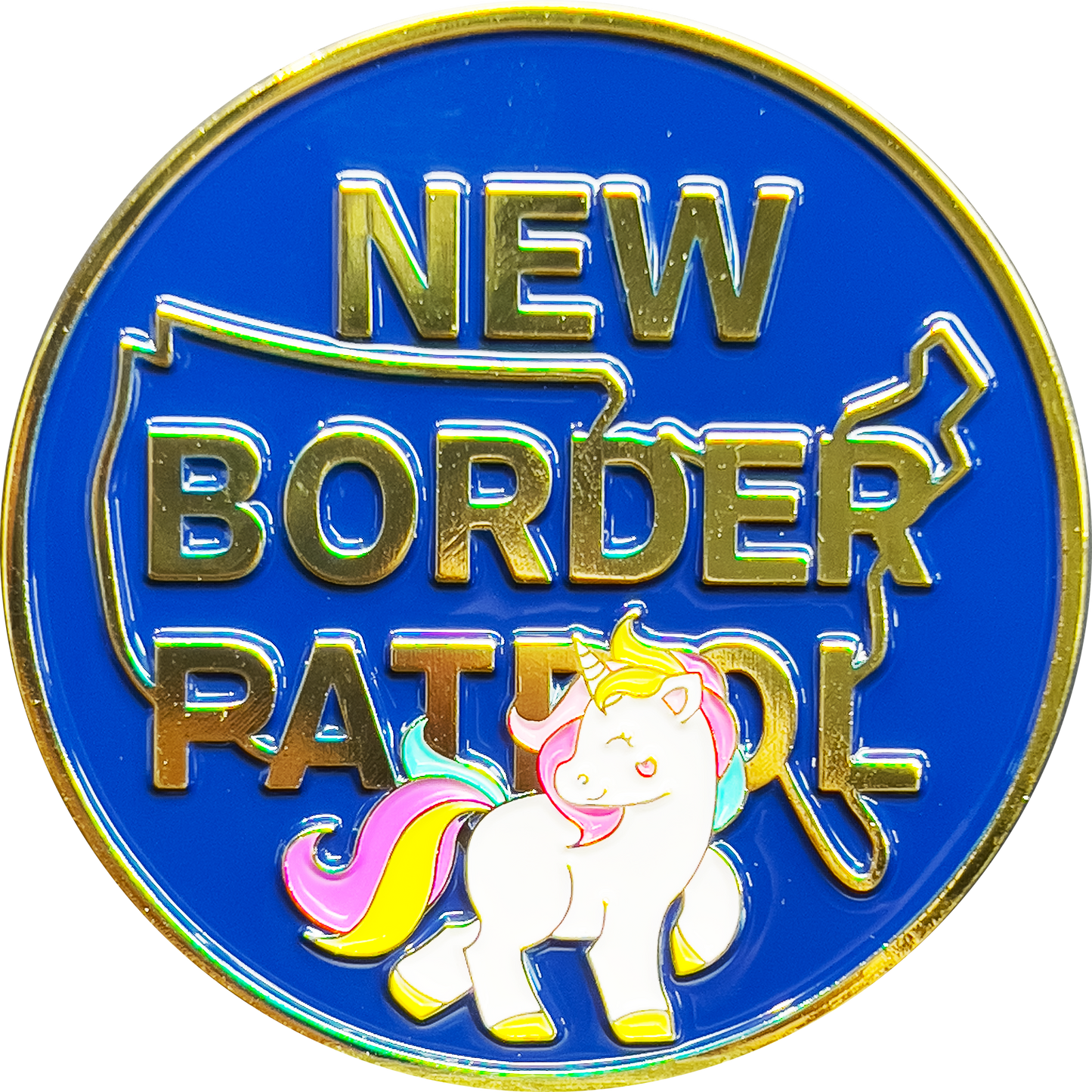 GL16-005 New My Little Border Patrol Agent Snowflake Unicorn Challenge Coin