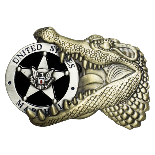 EL15-17 US Marshal USMS Challenge Coin Alligator Alcatraz Gator