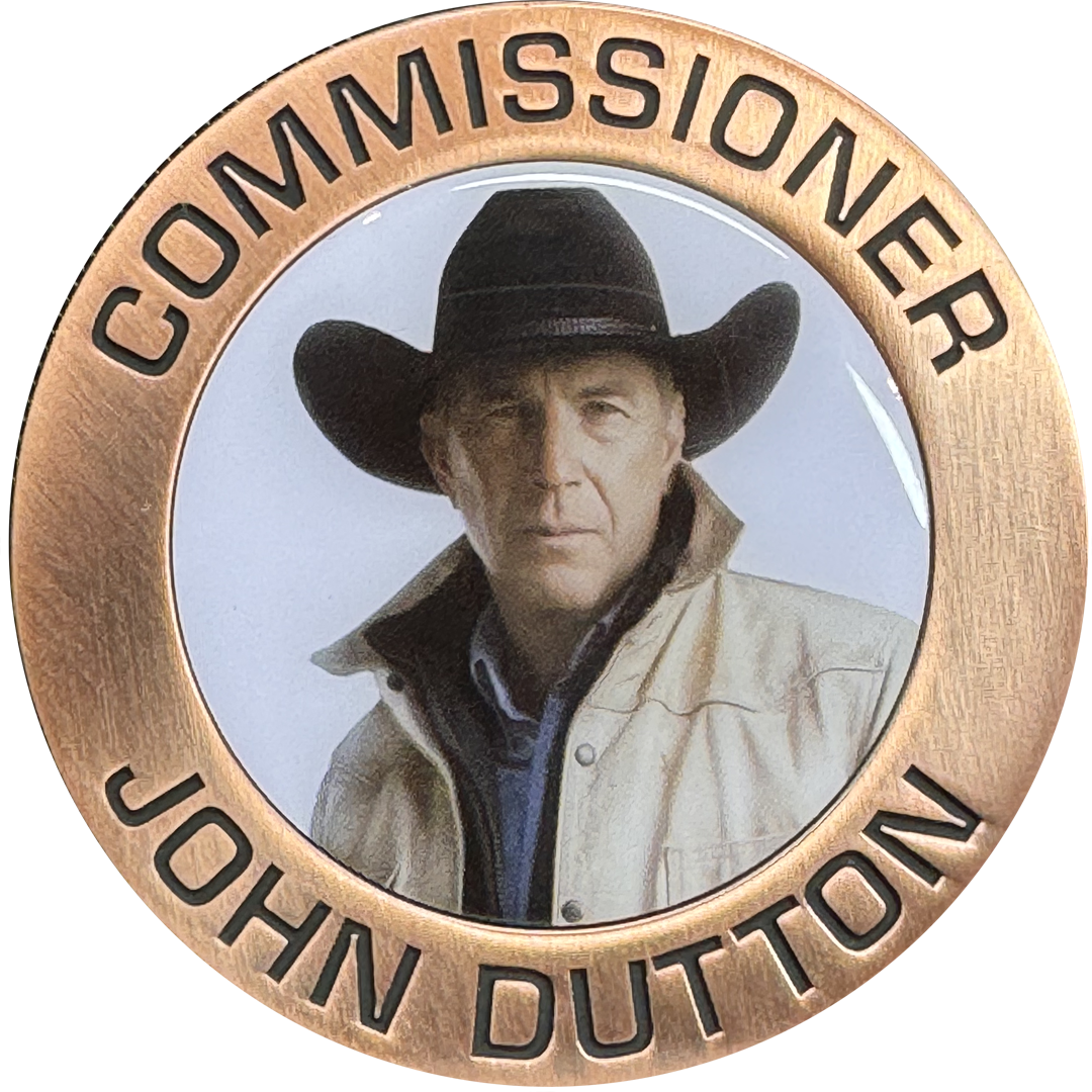 BL18-008 Montana Livestock Association Agent Challenge Coin Yellowstone Commissioner Dutton