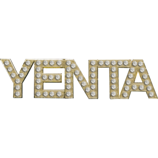 CL8-016 Crystal YENTA pin with 64 handset crystals for Bev Goldberg fans