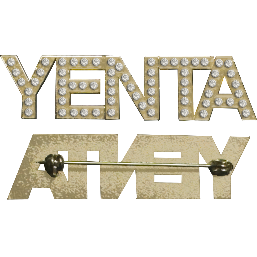 CL8-016 Crystal YENTA pin with 64 handset crystals for Bev Goldberg fans