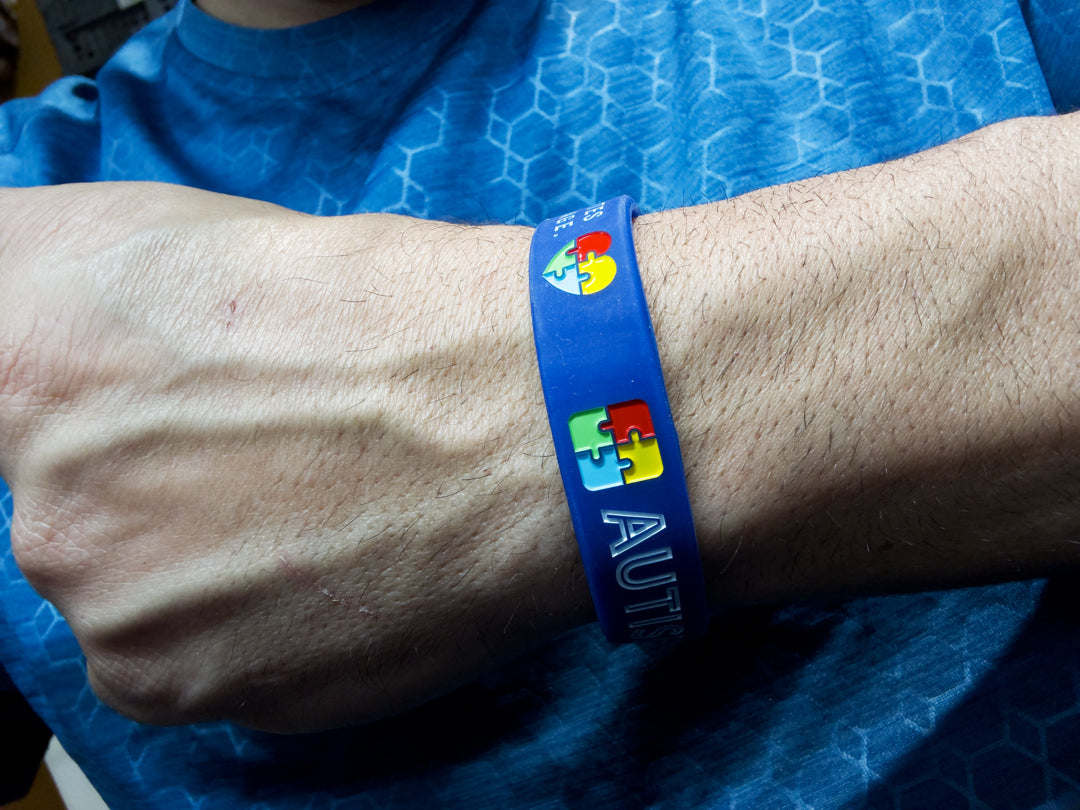 Autism Awareness inspirational Puzzle Piece Create Awareness Silicon Bracelet (BLUE)