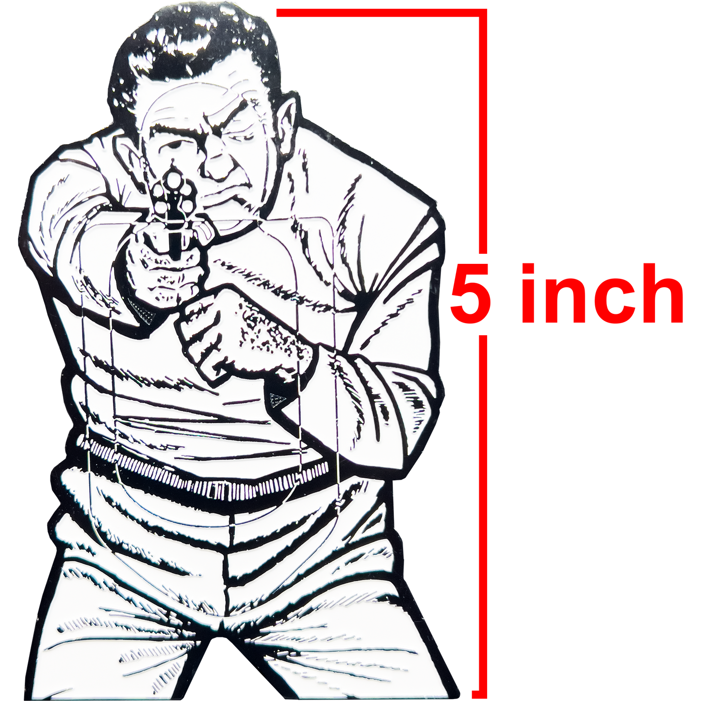 EL9-009B Huge Bad Guy target range firearms instructor challenge coin HSI NYPD LAPD FBI CIA self standing