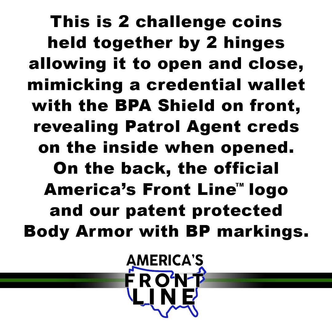 BL14-17 Border Patrol Agent Credential Wallet Hinged Challenge Coin CBP