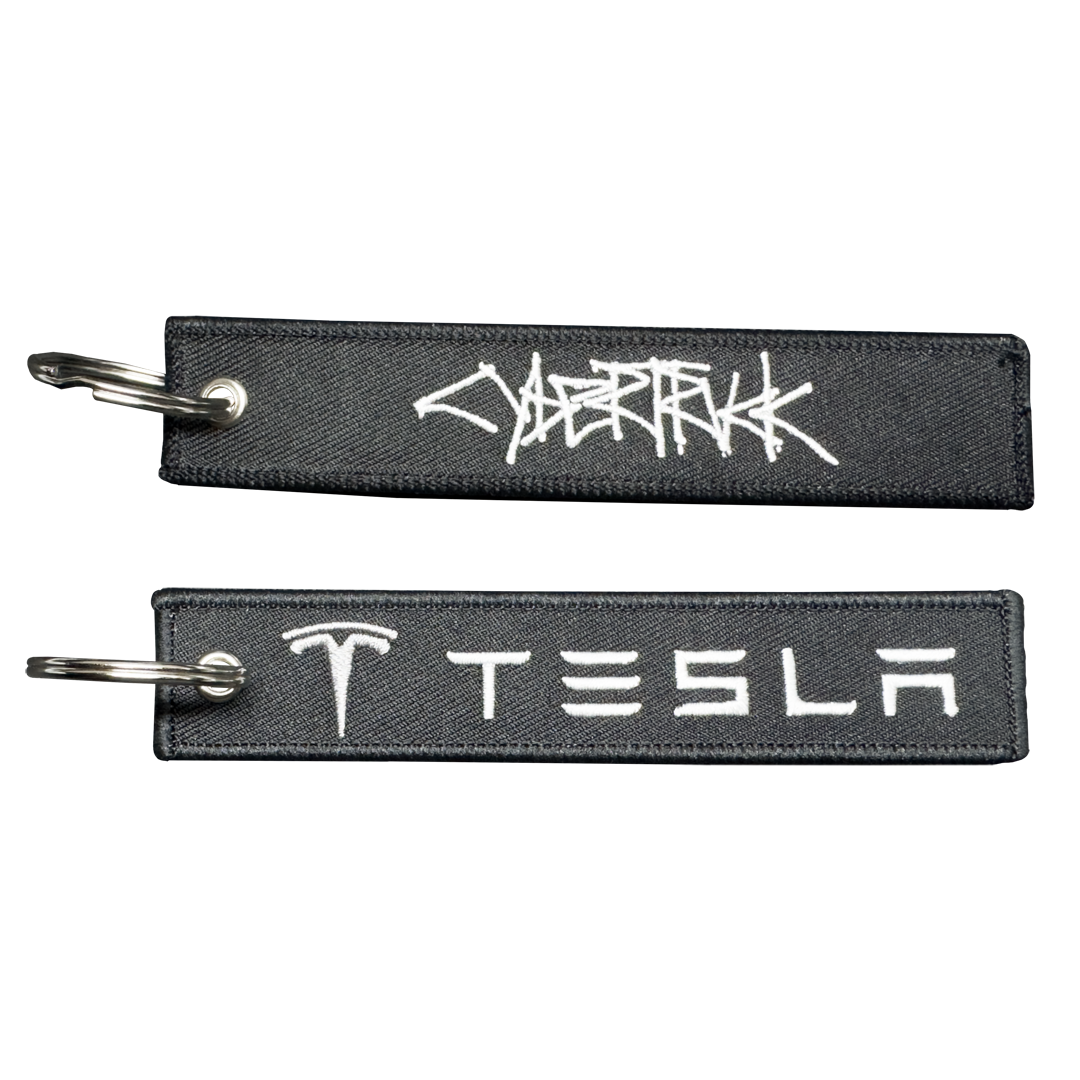 BL1-3 Keychain for Tesla CyberTruck REMOVE BEFORE LAUNCH SpaceX style Luggage Tag zipper pull BLACK keychain
