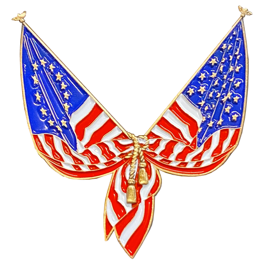 CL-BB Betsy Ross American Flag Pin 2 inch with dual pin posts