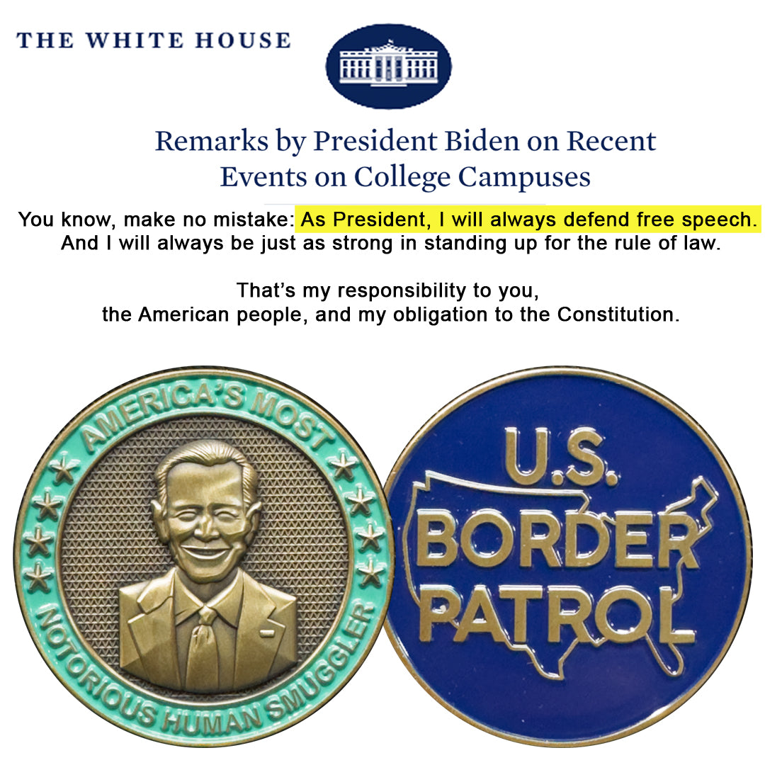 BL9-016 Border Patrol Challenge Coin America's Most Notorious People Smuggler