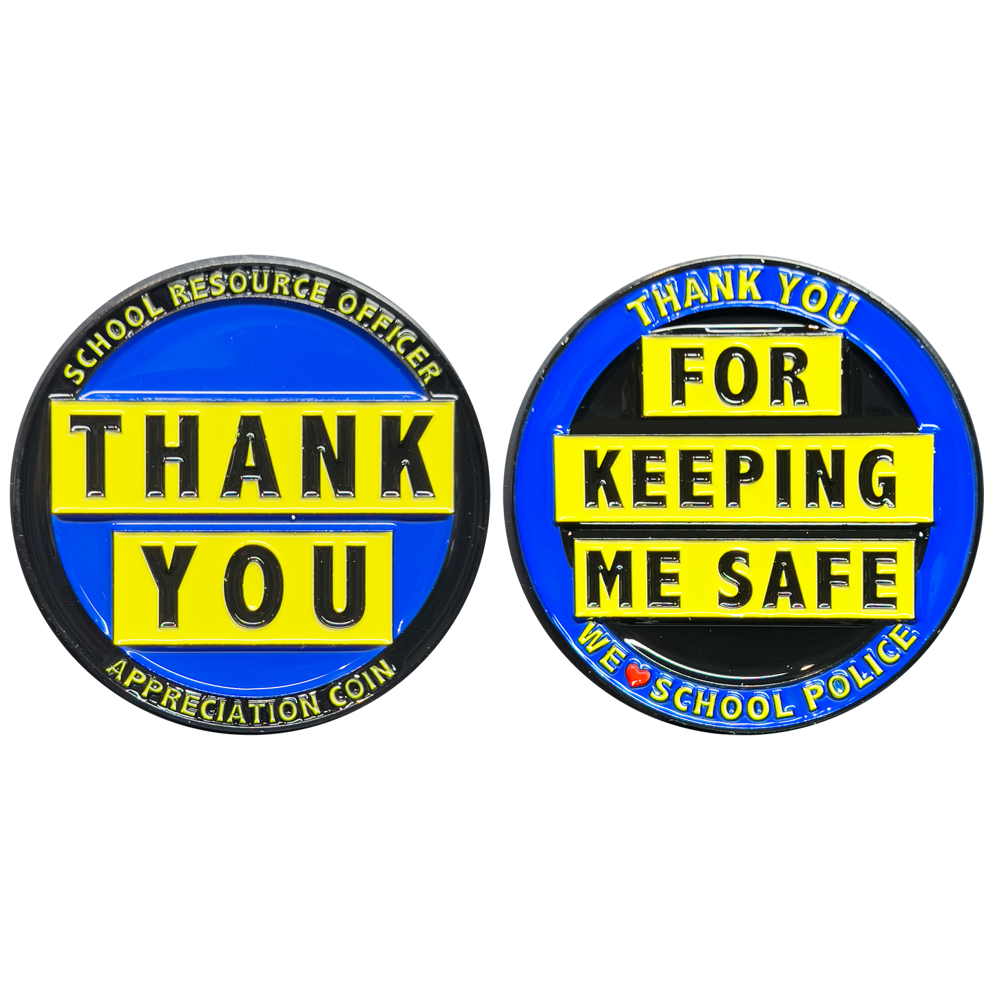 EL3-010 School Resource Officer School Police Thank You Appreciation Coin Challenge Coin