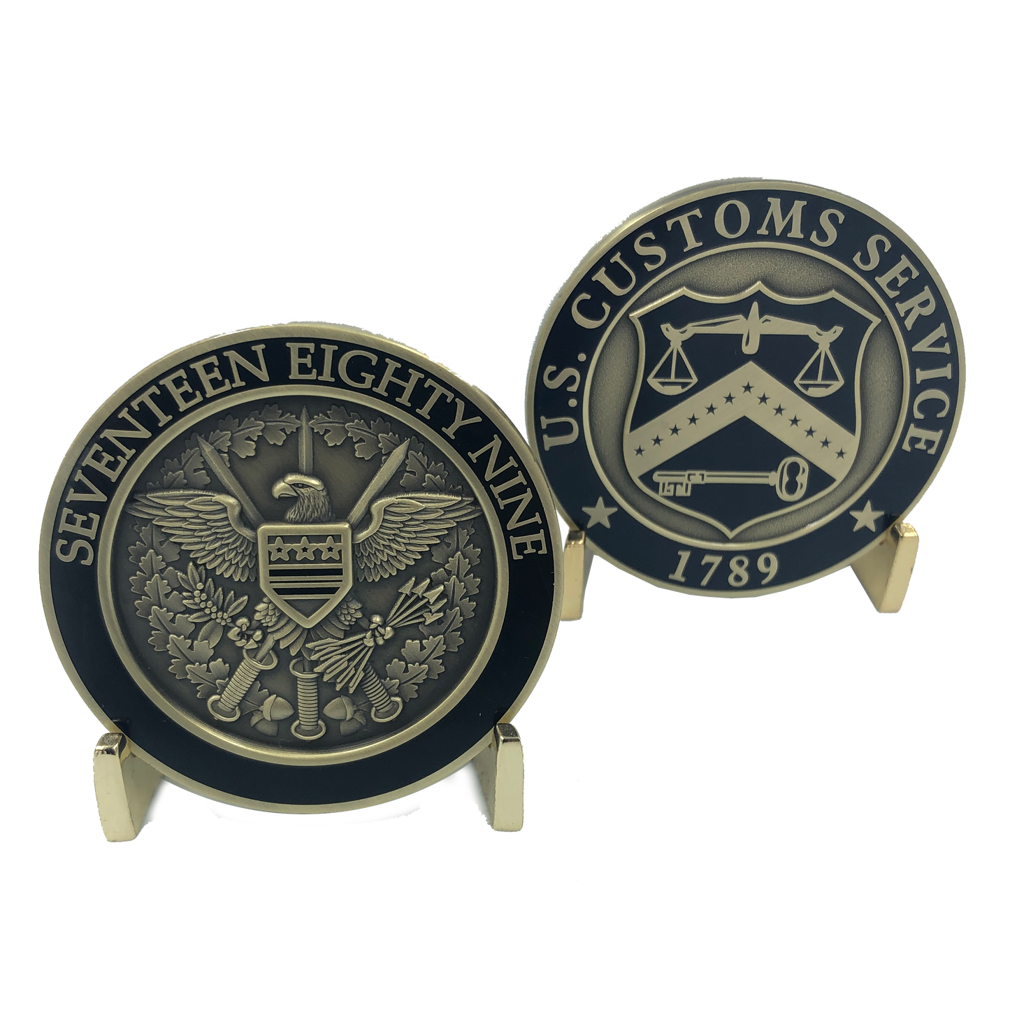 I-021 US Customs Service Legacy Challenge Coin 1789 Hard Enamel Treasury (pre CBP) Inspector Special Agent