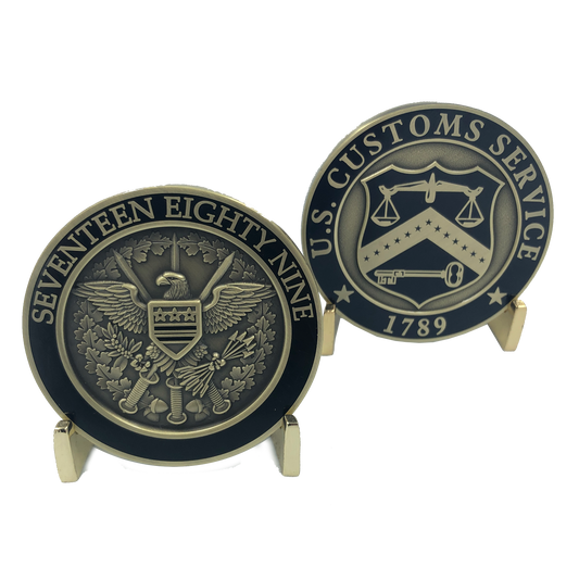 I-021 US Customs Service Legacy Challenge Coin 1789 Hard Enamel Treasury (pre CBP) Inspector Special Agent