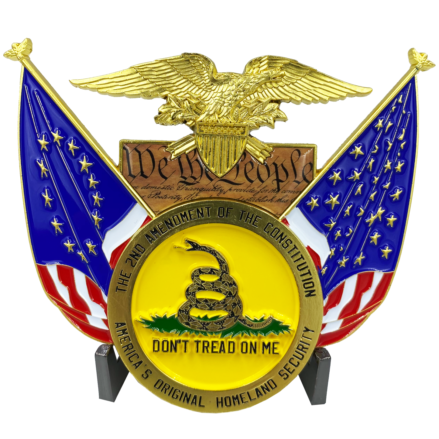 Discontinued BL17-014 2A Don't Tread on Me, We The People, Betsy Ross, 2nd Amendment Challenge Coin Medallion