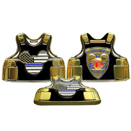 BL15-002 Thin Blue Line Mouse Park Security Challenge Coin