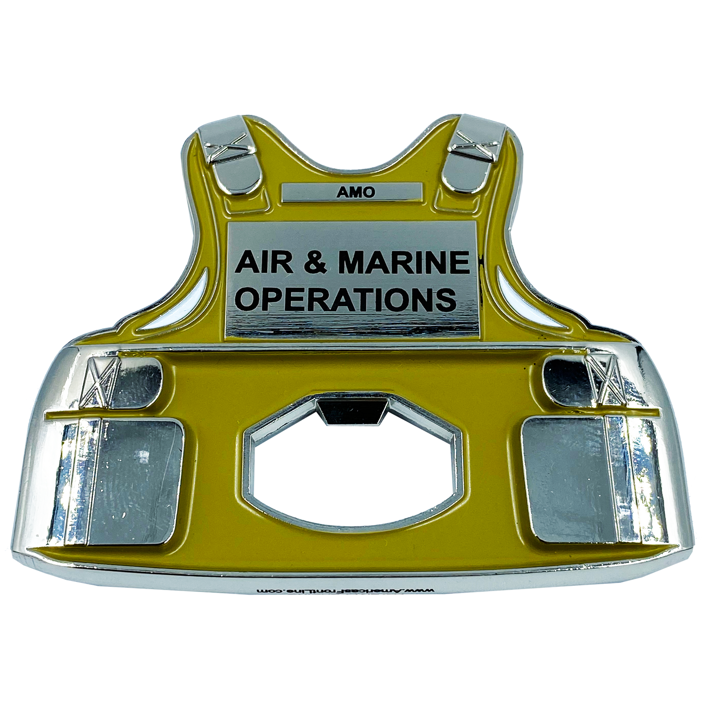 EL2-014 AMO Air and Marine CBP Bottle Opener Body Armor Ballistic Vest Challenge Coin Air & Marine Interdiction Agent