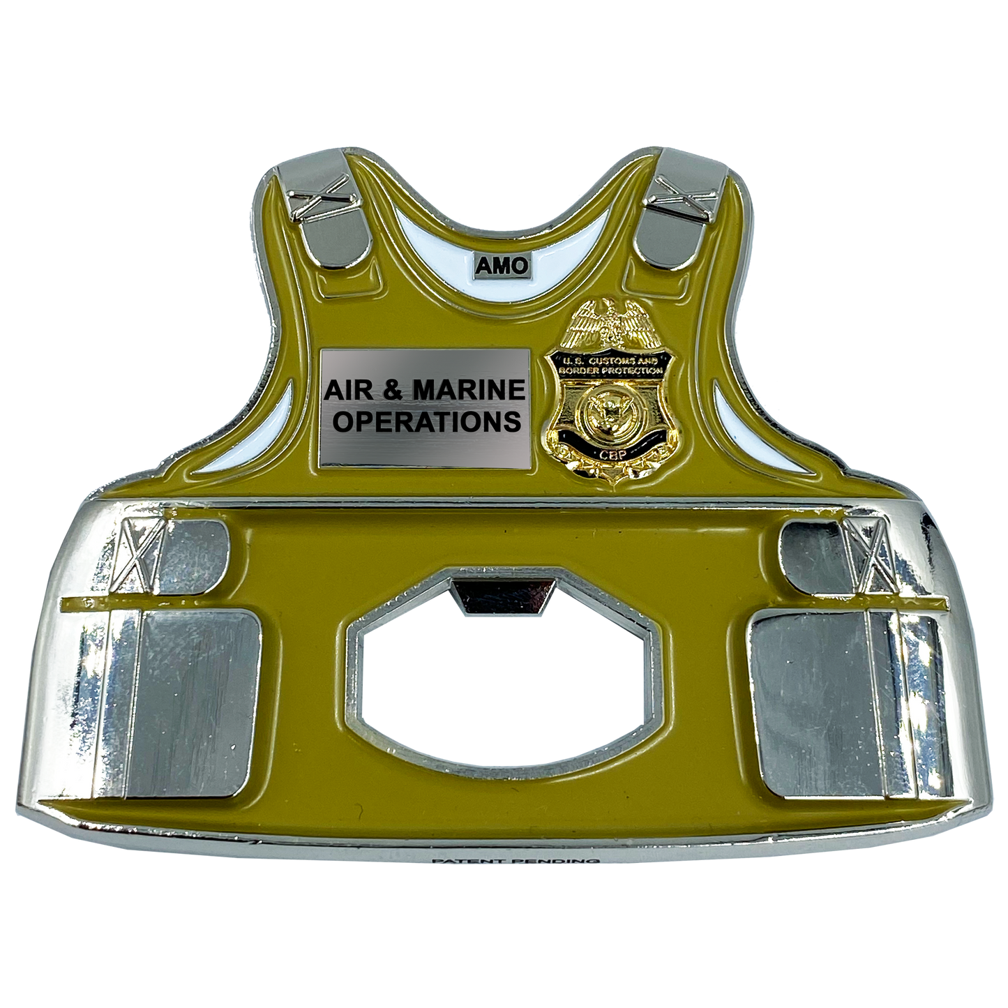 EL2-014 AMO Air and Marine CBP Bottle Opener Body Armor Ballistic Vest Challenge Coin Air & Marine Interdiction Agent