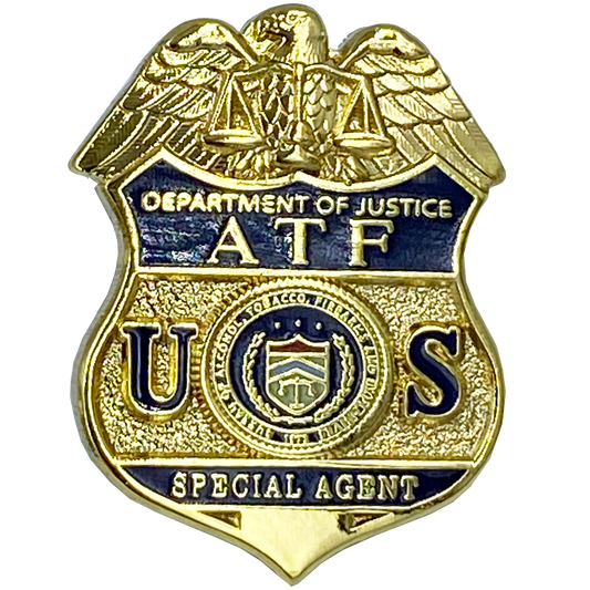 CL-009 ATF Special Agent Pin with deluxe spring loaded clasp
