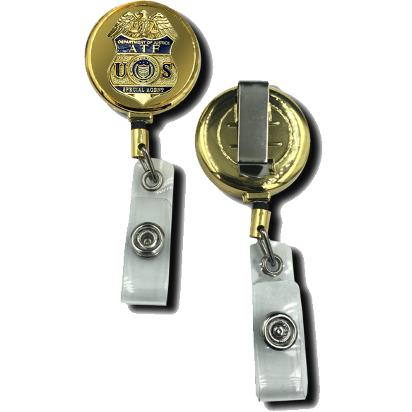 CL-005 ATF Special Agent Retractable ID reel metal ID card holder