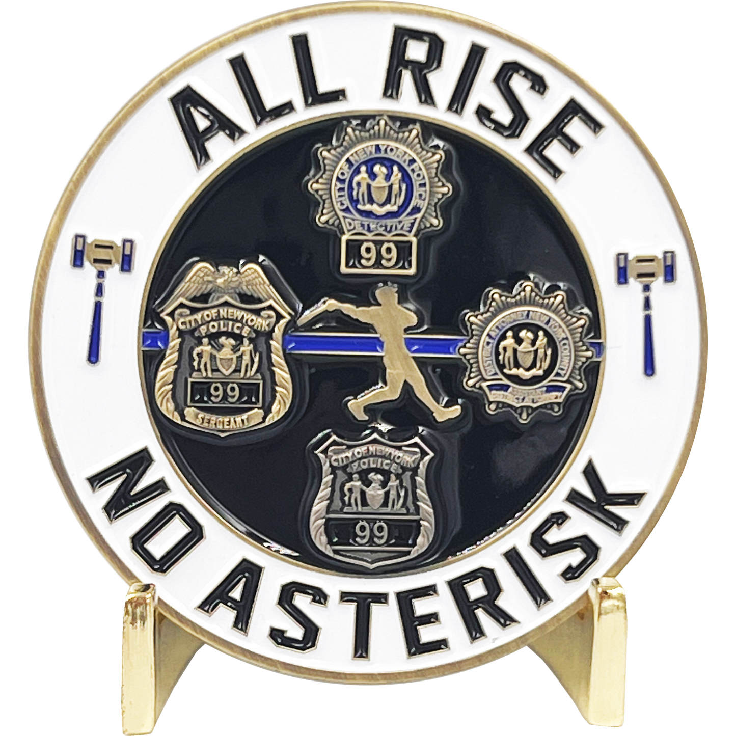 GL12-001 All Rise 99 NYPD Challenge Coin The Judge Officer Sergeant Detective District Attorney DA