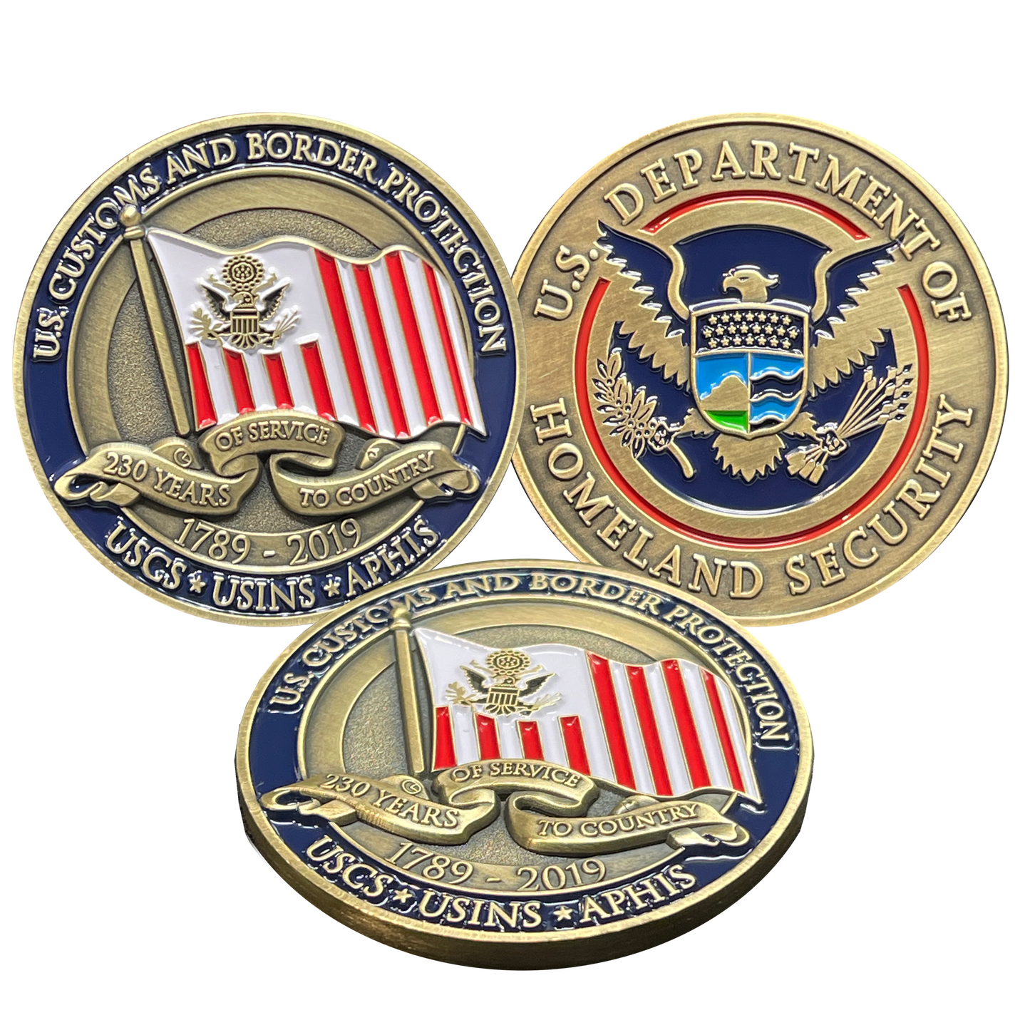 discontinued BL13-020 CBP Customs Service Immigration INS APHIS Agriculture Specialist Anniversary Challenge Coin