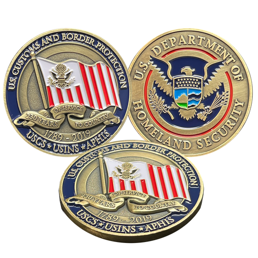discontinued BL13-020 CBP Customs Service Immigration INS APHIS Agriculture Specialist Anniversary Challenge Coin