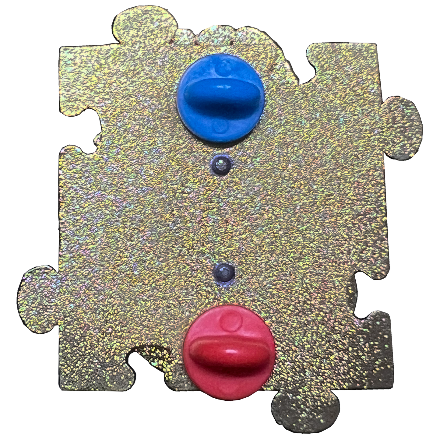 EL7-014 CBP Border Patrol Agent Autism Awareness Month lapel pin puzzle pieces display like a challenge coin