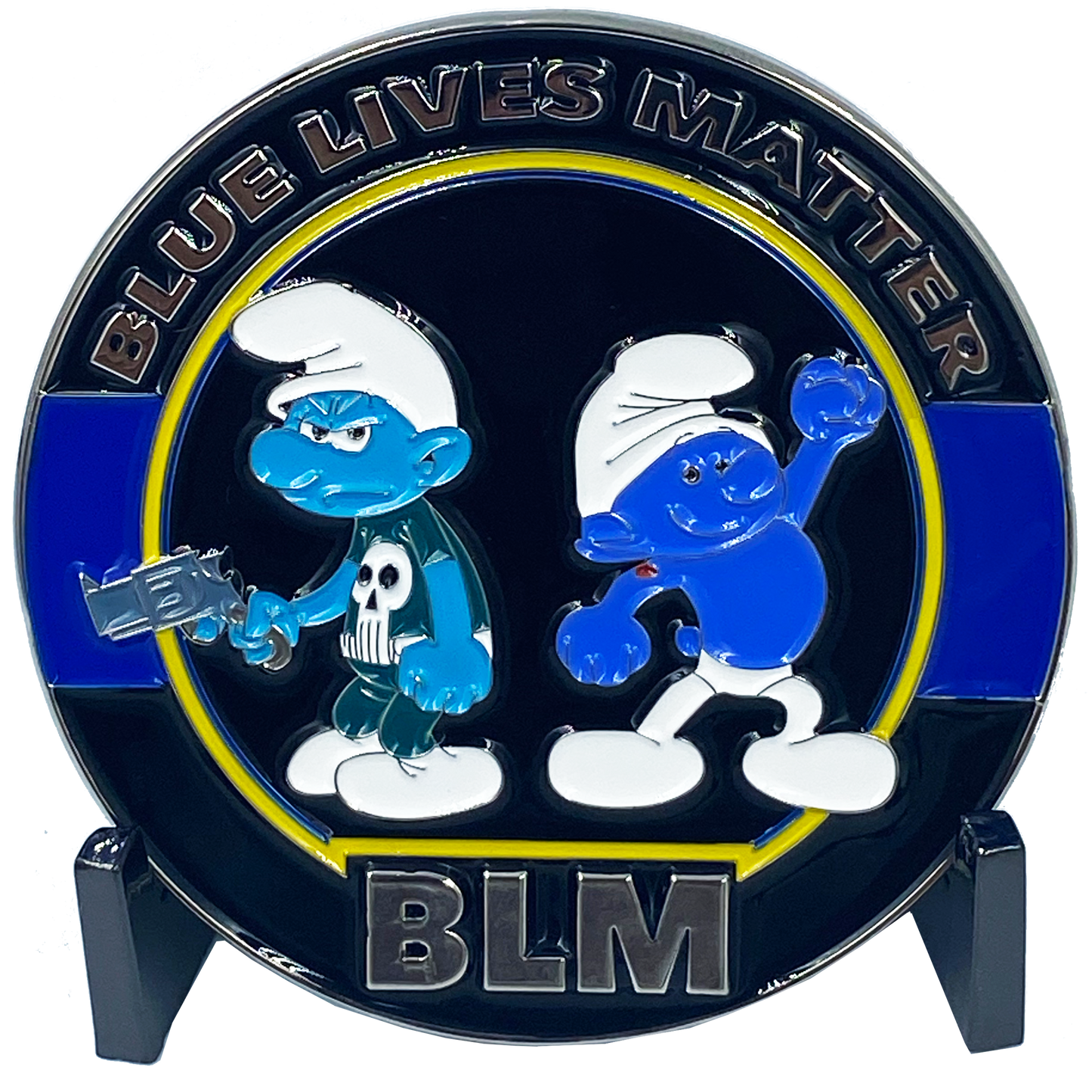 DL4-13 Blue Lives Matter Thin Blue Line Challenge Coin Police LEO 1st Responder Super Hero